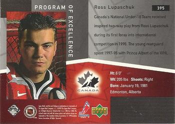 1998-99 Upper Deck Gold Reserve #395 Ross Lupaschuk Back