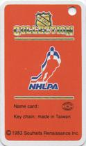 1983-84 Souhaits Renaissance NHL Collection Key Tags #NNO Mel Bridgman / NHLPA Logo Back