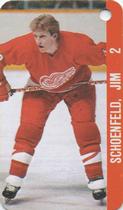 1983-84 Souhaits Renaissance NHL Collection Key Tags #NNO Red Wings Logo / Jim Schoenfeld Back