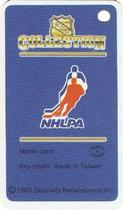 1983-84 Souhaits Renaissance NHL Collection Key Tags #NNO Wayne Gretzky / NHLPA Logo Back