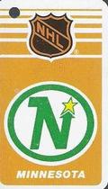 1983-84 Souhaits Renaissance NHL Collection Key Tags #NNO North Stars Logo / Curt Giles Front