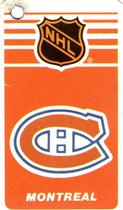 1983-84 Souhaits Renaissance NHL Collection Key Tags #NNO Canadiens Logo / Rick Green Front