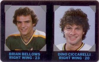 1985-86 7-Eleven NHL Collectors' Series #9 Brian Bellows / Dino Ciccarelli Front