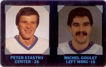 1985-86 7-Eleven NHL Collectors' Series #16 Peter Stastny / Michel Goulet Front