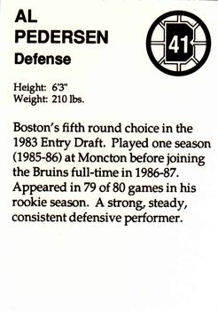 1989-90 Sports Action Boston Bruins #NNO Allen Pedersen Back