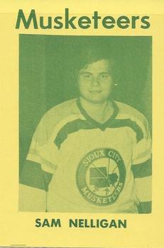 1974-75 Sioux City Musketeers (USHL) #4 Sam Nelligan Front
