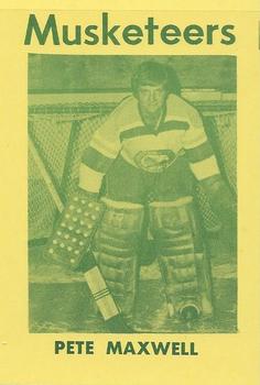 1974-75 Sioux City Musketeers (USHL) #10 Pete Maxwell Front