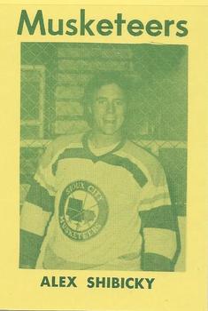 1974-75 Sioux City Musketeers (USHL) #14 Alex Shibicky Front