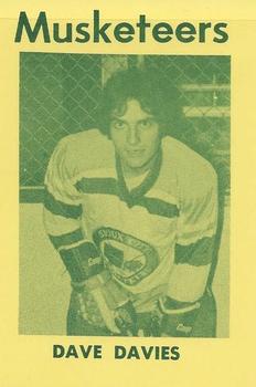 1974-75 Sioux City Musketeers (USHL) #15 Dave Davies Front