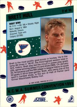 1991 Score National Candy Wholesalers of America (N.C.W.A.) Summer Convention #2 Brett Hull Back