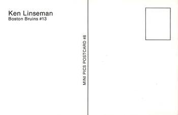 1984-85 Boston Bruins Postcards #8 Ken Linseman Back