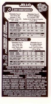 1999-00 Kraft / Post Collection - Jell-O Pudding Snacks Partners of Power #NNO John Vanbiesbrouck / Eric Lindros Back