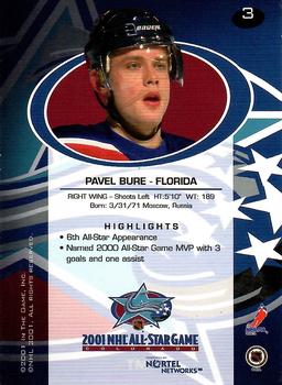 2001 Nortel Networks All-Star Game Sheets #3 Pavel Bure Back
