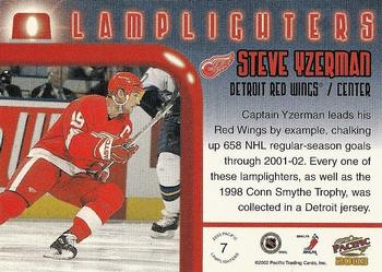 2002-03 Pacific - Lamplighters #7 Steve Yzerman Back