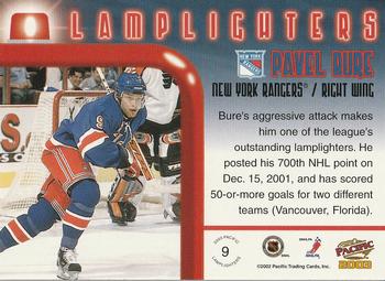 2002-03 Pacific - Lamplighters #9 Pavel Bure Back