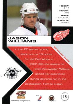 2002-03 Pacific - Jerseys #18 Jason Williams Back