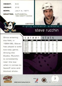 2002-03 Pacific - Red #7 Steve Rucchin Back