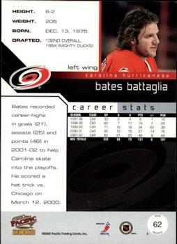 2002-03 Pacific - Red #62 Bates Battaglia Back