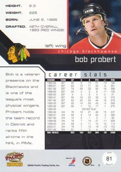 2002-03 Pacific - Red #81 Bob Probert Back