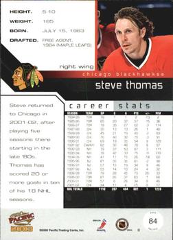 2002-03 Pacific - Red #84 Steve Thomas Back