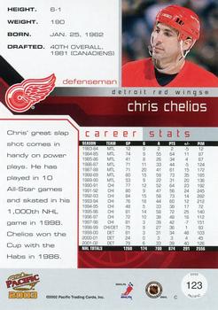 2002-03 Pacific - Red #123 Chris Chelios Back