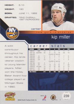 2002-03 Pacific - Red #239 Kip Miller Back