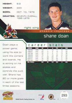 2002-03 Pacific - Red #293 Shane Doan Back