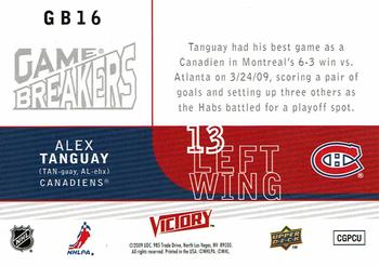 2009-10 Upper Deck Victory - Game Breakers #GB16 Alex Tanguay Back