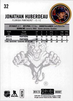 2014-15 O-Pee-Chee Platinum #32 Jonathan Huberdeau Back
