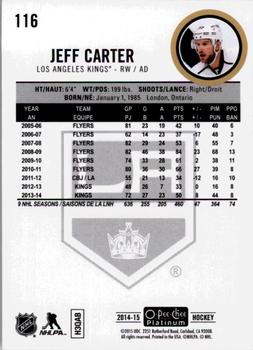 2014-15 O-Pee-Chee Platinum #116 Jeff Carter Back