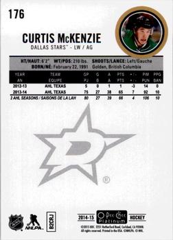 2014-15 O-Pee-Chee Platinum #176 Curtis McKenzie Back