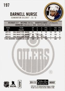 2014-15 O-Pee-Chee Platinum #197 Darnell Nurse Back
