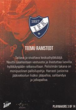 2014-15 Cardset Finland - Sixth Sense #PLAYMAKERS 3 Teemu Ramstedt Back