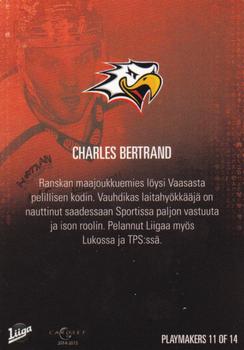 2014-15 Cardset Finland - Sixth Sense #PLAYMAKERS 11 Charles Bertrand Back