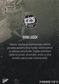 2014-15 Cardset Finland - Sixth Sense #PLAYMAKERS 13 Ryan Lasch Back