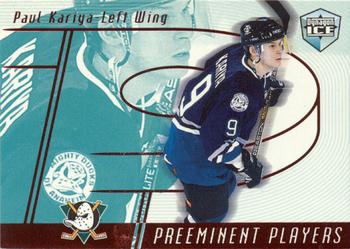 1998-99 Pacific Dynagon Ice - Preeminent Players #1 Paul Kariya Front