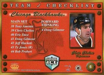 1998-99 Pacific Dynagon Ice - Team Checklists #6 Chris Chelios Back