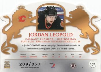 2002-03 Pacific Crown Royale - Red #107 Jordan Leopold Back