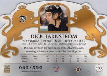 2002-03 Pacific Crown Royale - Red #133 Dick Tarnstrom Back