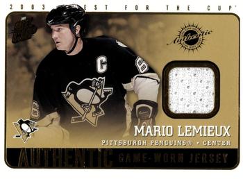 2002-03 Pacific Quest for the Cup - Jerseys #17 Mario Lemieux Front
