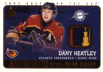 2002-03 Pacific Quest for the Cup - Jerseys #1 Dany Heatley Front