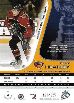 2002-03 Pacific Quest for the Cup - Gold #4 Dany Heatley Back
