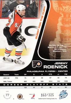 2002-03 Pacific Quest for the Cup - Gold #77 Jeremy Roenick Back