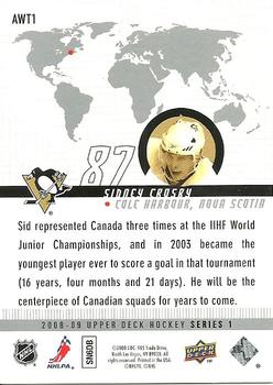 2008-09 Upper Deck - All-World Team #AWT1 Sidney Crosby Back