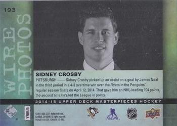 2014-15 Upper Deck Masterpieces #193 Sidney Crosby Back
