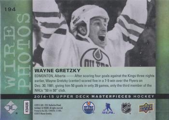 2014-15 Upper Deck Masterpieces #194 Wayne Gretzky Back