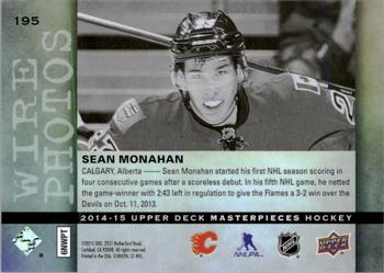 2014-15 Upper Deck Masterpieces #195 Sean Monahan Back