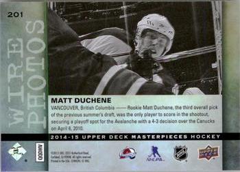 2014-15 Upper Deck Masterpieces #201 Matt Duchene Back