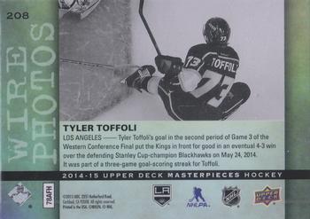 2014-15 Upper Deck Masterpieces #208 Tyler Toffoli Back