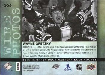 2014-15 Upper Deck Masterpieces #209 Wayne Gretzky Back